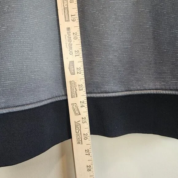 Under Armour Mens Size M ColdGear Hoodie 1/4 Zip Sweatshirt Gray Fleece Pullover - Picture 5 of 9